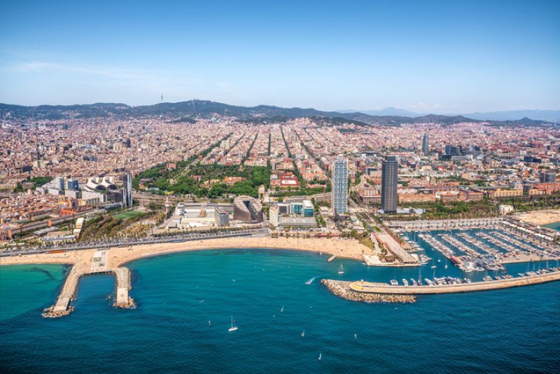 Vue depuis la mer - Barcelone 