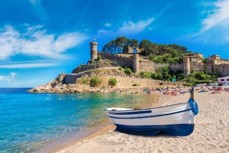 Vue sur les plages de Tossa de Mar